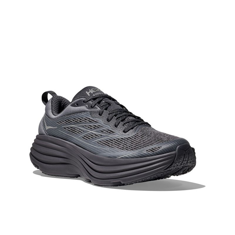HOKA ONE ONE Bondi 8 Fabric Low top Casual Trail Running Shoes Unisex Charcoal Gray
