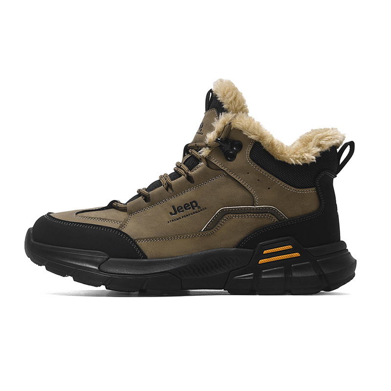 Jeep Comfortable Minimalist Style, Fleece Lined Thermal Casual High top Outdoor Shoes Men’s