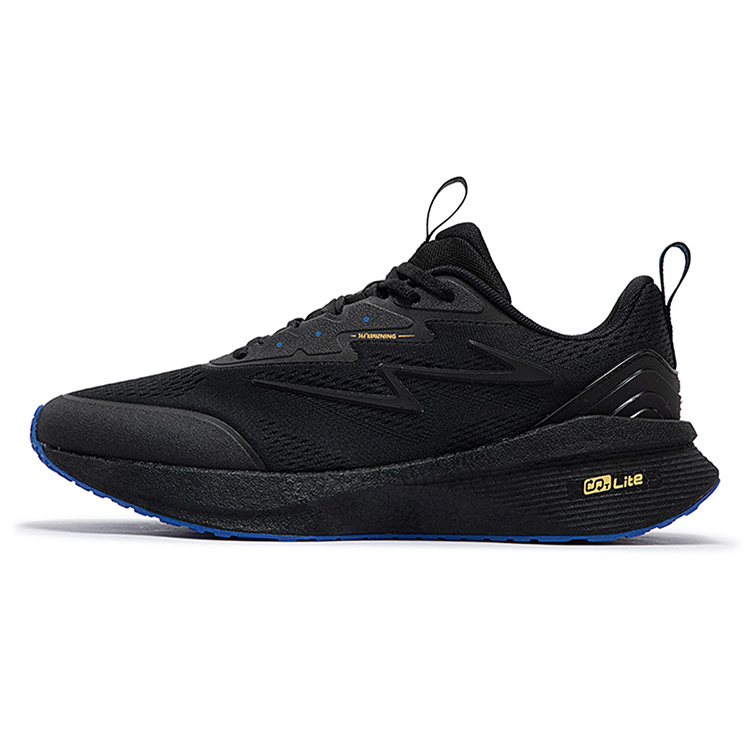 361° Popping Foam Slip Resistant Abrasion Resistant Low top Casual Running Shoes Men’s Obsidian Black Blue