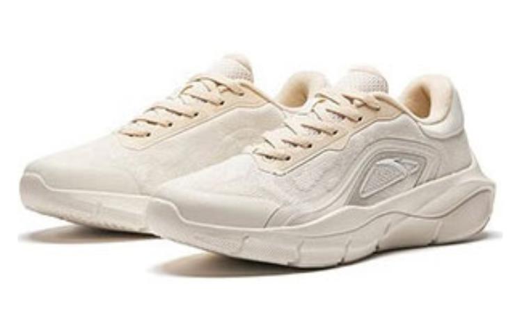 Anta Comfortable Slip Resistant Abrasion Resistant Low top Running Shoes Women’s Mud Gray Champagne