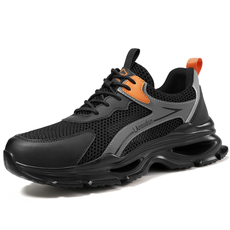 LANOUDUN Breathable, Impact Resistant, Lightweight Low top Outdoor Shoes Unisex Black