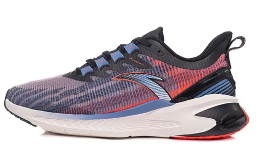 Anta Cushioning Slip Resistant Abrasion Resistant Breathable Low top Running Shoes Men's Black Blue Red