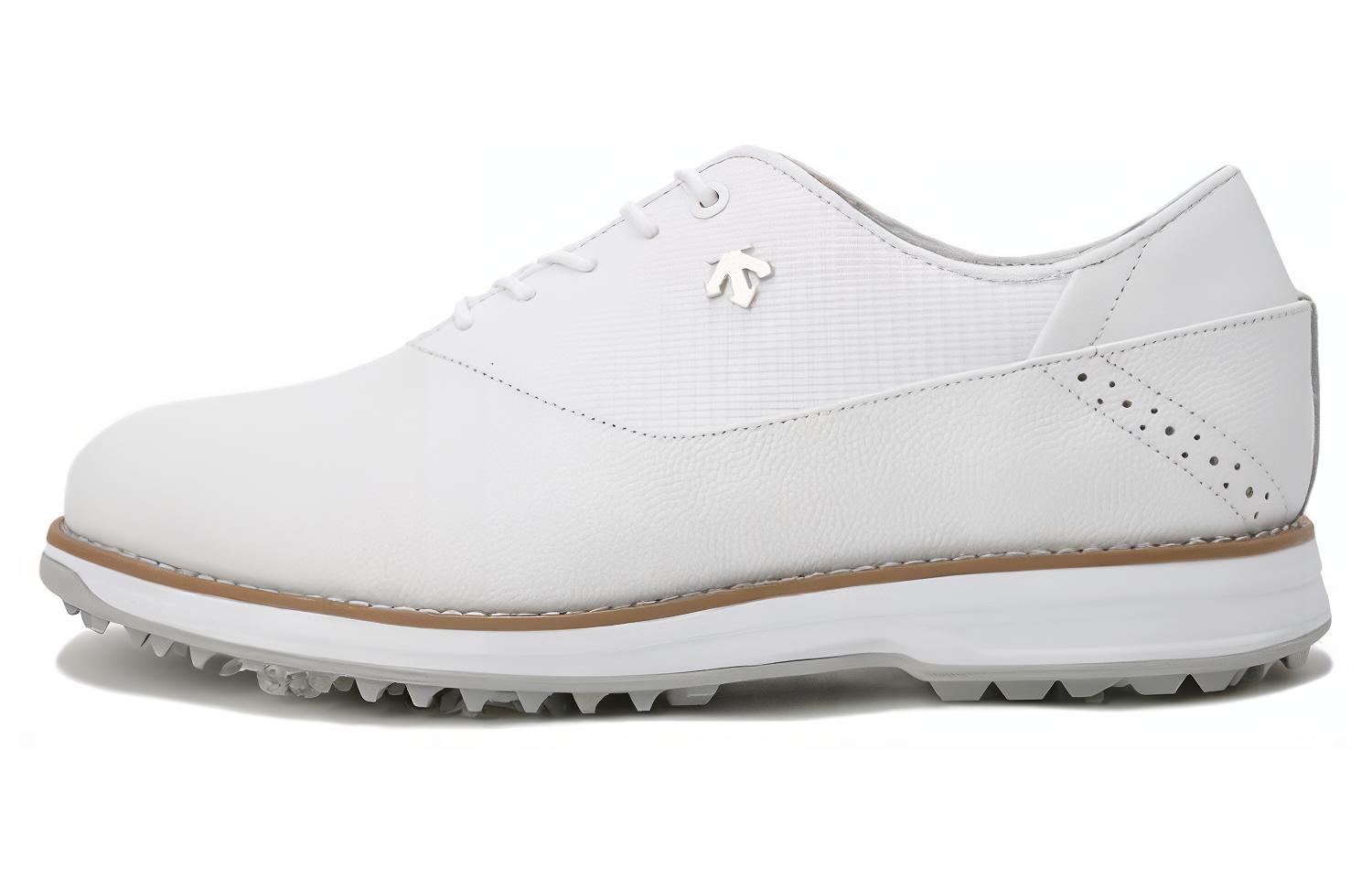 DESCENTE PRO Classic Cushioning Abrasion Resistant Cushioning, Wear Resistant Low top Golf Shoes Men’s White
