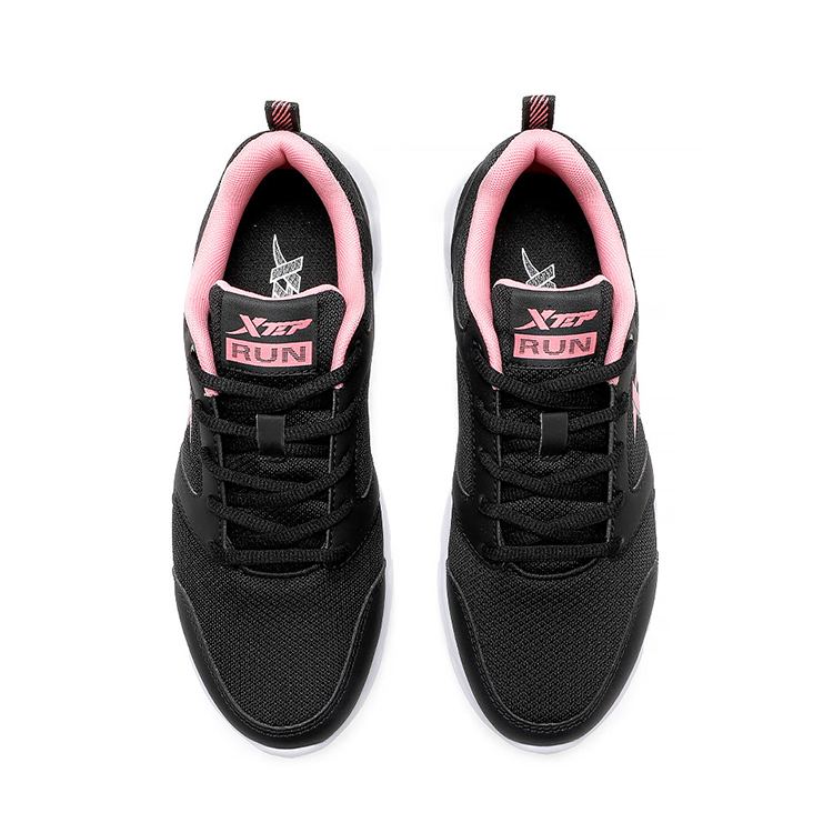 XTEP Breathable Lightweight Breathable And Lightweight Low top Casual Running Shoes Women’s Black Rouge Peach Pink
