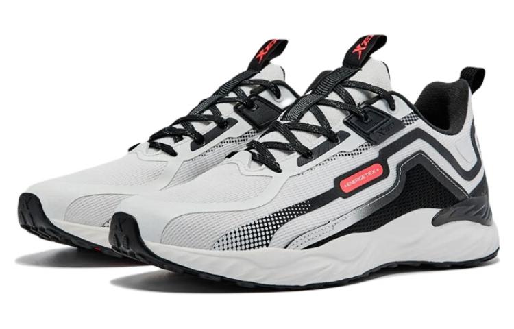 XTEP Comfortable Cushioning Abrasion Resistant Cushioning, Wear Resistant Low top Running Shoes Men’s White Black Red