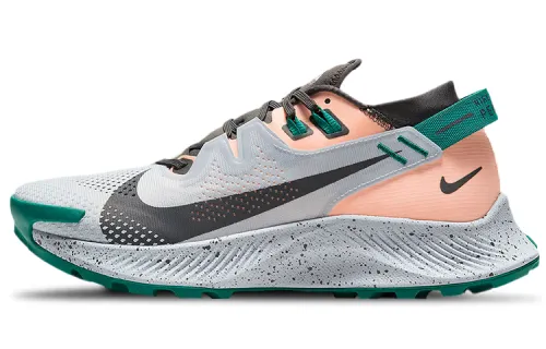 Nike Pegasus Trail 2 sports comfortable and fashionable fabric synthetic leather shock-absorbing non-slip wear-resistant breathable low-top cross-country running shoes women's gray black orange