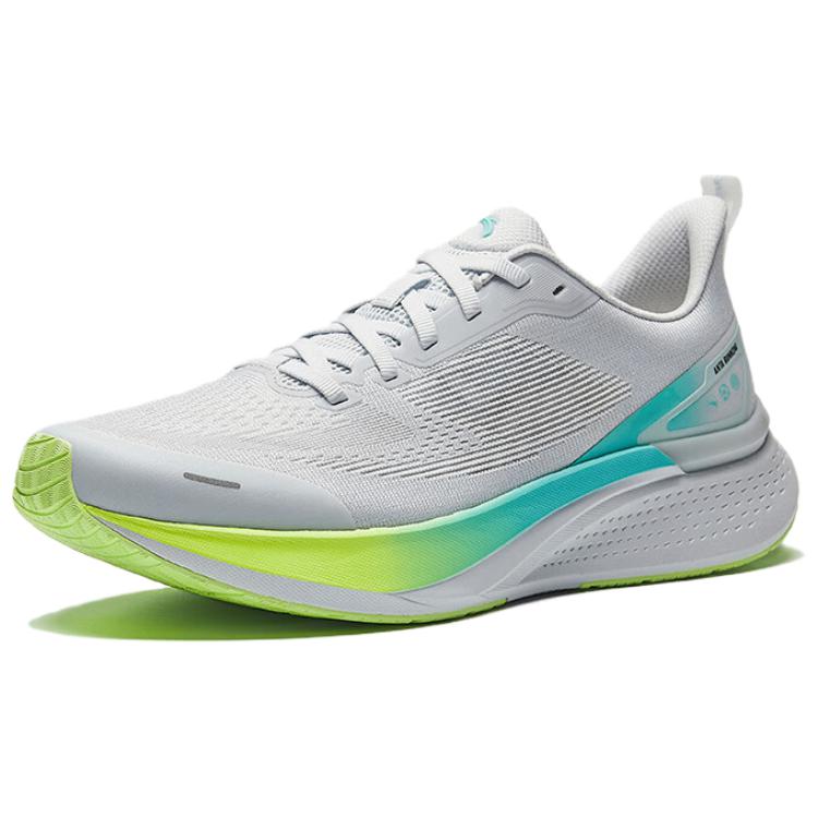 Anta Hydrogen Run 7 Slip Resistant And Breathable Low top Casual Running Shoes Men’s Gray Blue Green