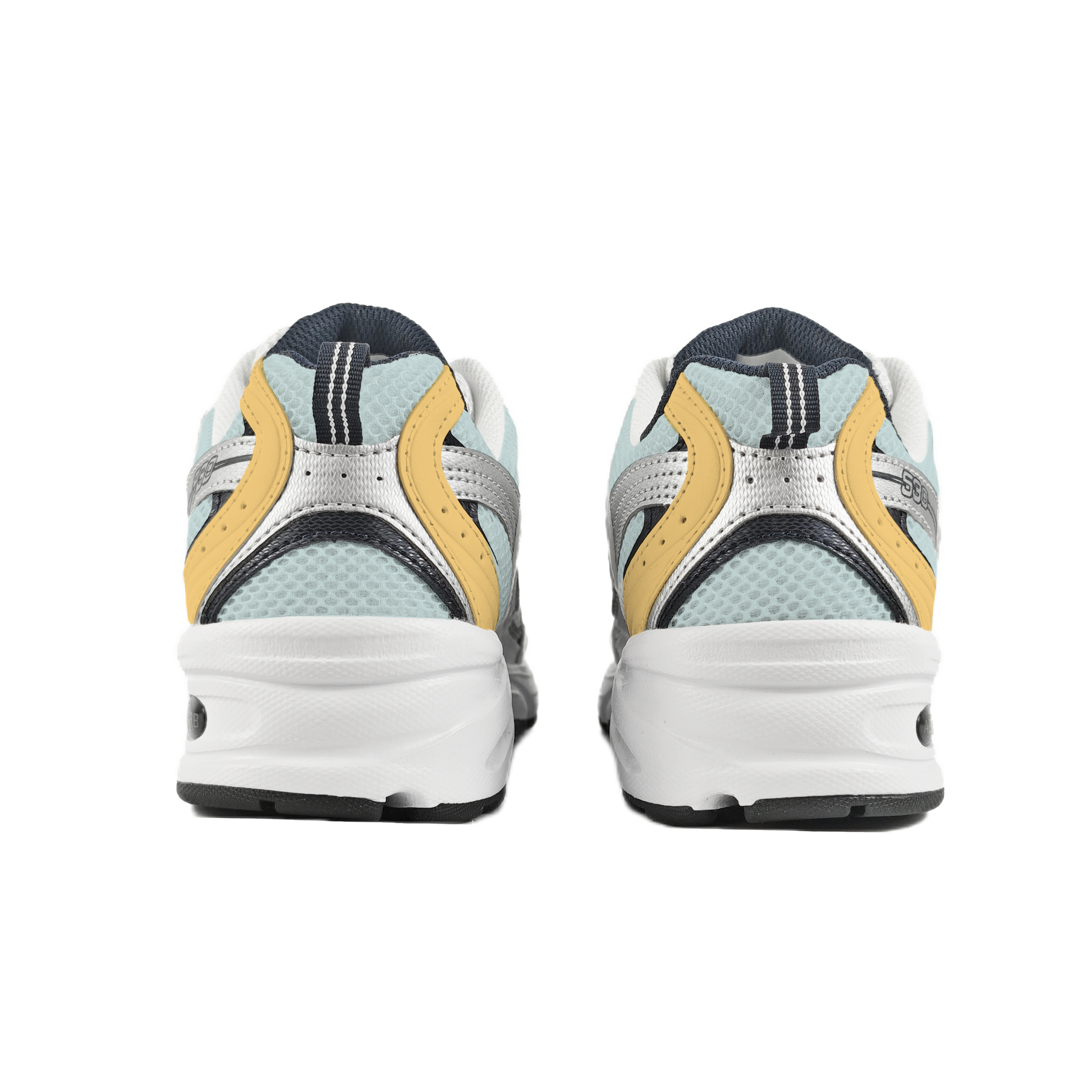 New Balance NB 530 Mesh, Textile, Artificial Leather Abrasion Resistant Low top Running Shoes Unisex Blue Yellow