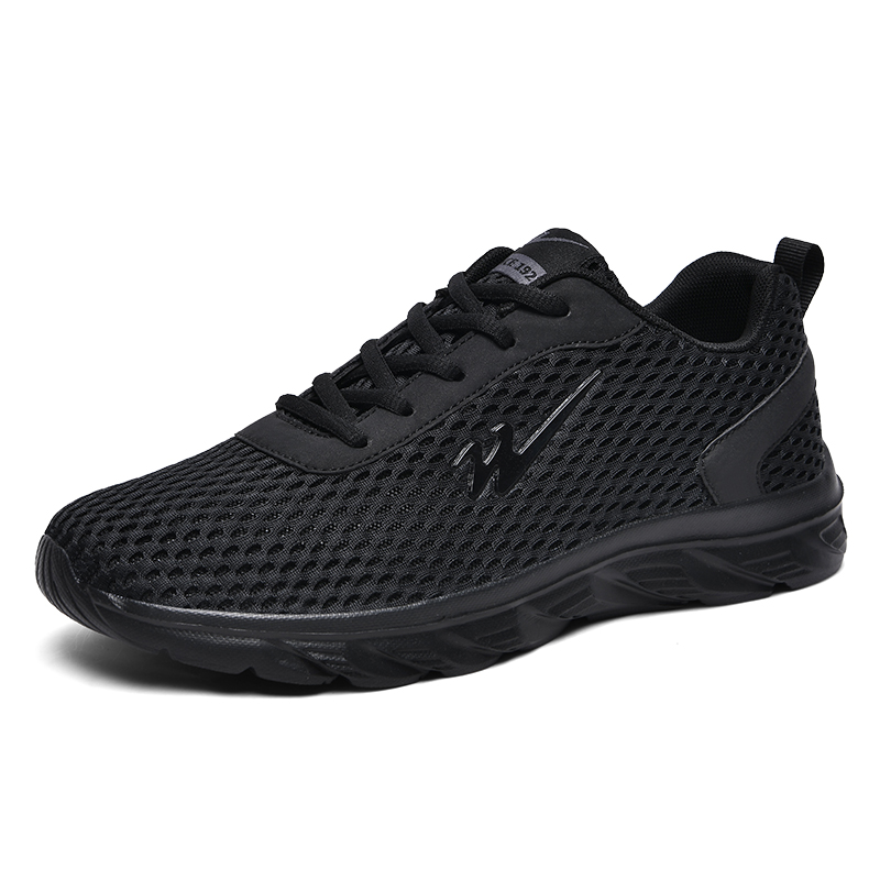 Binary Cushioning Rebound Lightweight Breathable Slip Resistant Low top Running Shoes Men’s Black Warrior