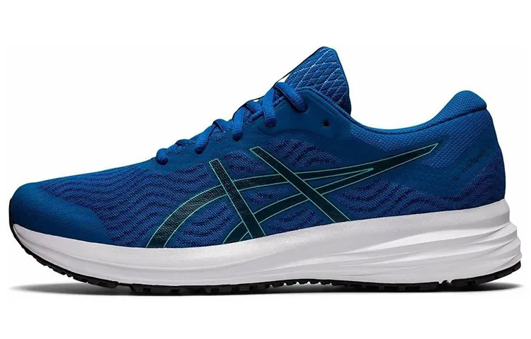 Asics Patriot 12 Comfortable Abrasion Resistant Low top Running Shoes Men's Blue