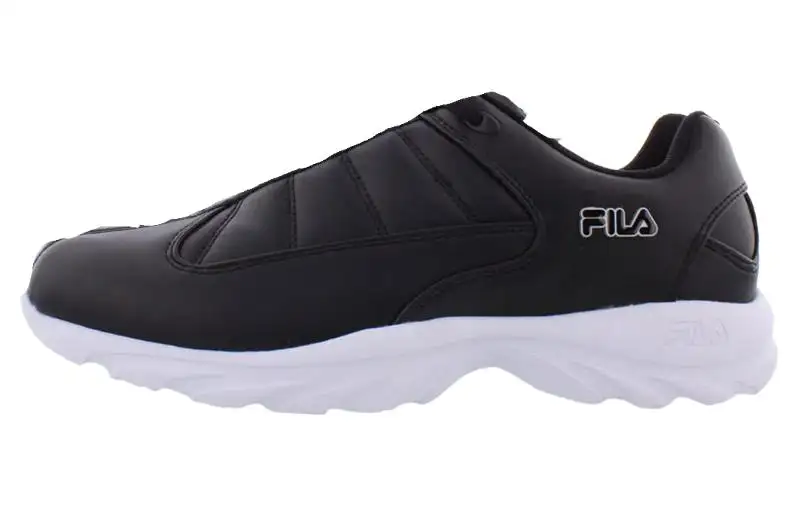 FILA Comfortable Abrasion Resistant Breathable Low top Running Shoes Men's Black