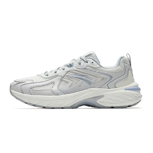 Anta AT959 Slip Resistant Breathable Lightweight Rebound Low top Casual Running Shoes Women's White Gray