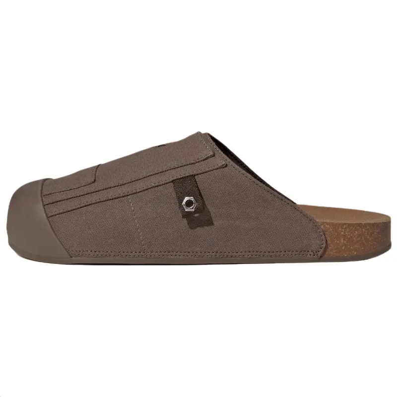Adidas Originals Adimule Rubber Sole Abrasion Resistant Closed Toe Slippers Unisex Dark Earthy Brown