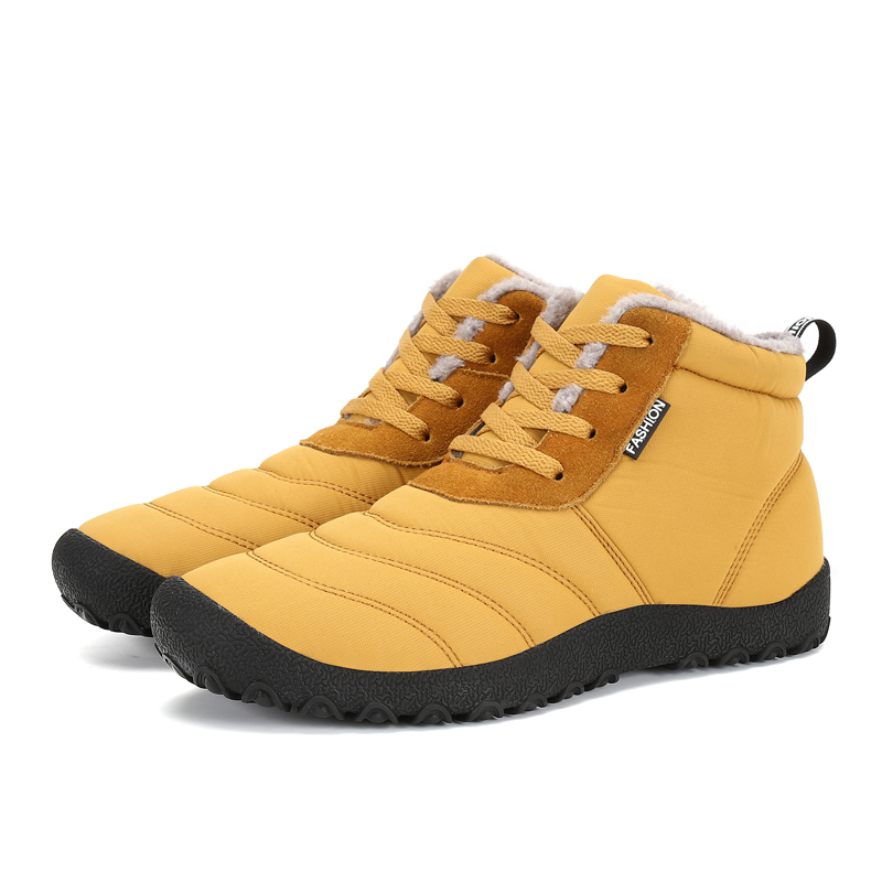 Leyang Fleece Lined Versatile Mid top Outdoor Shoes Unisex Camel
