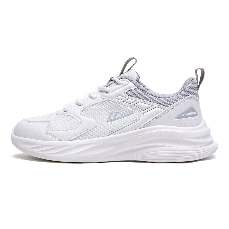 Warrior Low top Casual Running Shoes Unisex White Gray