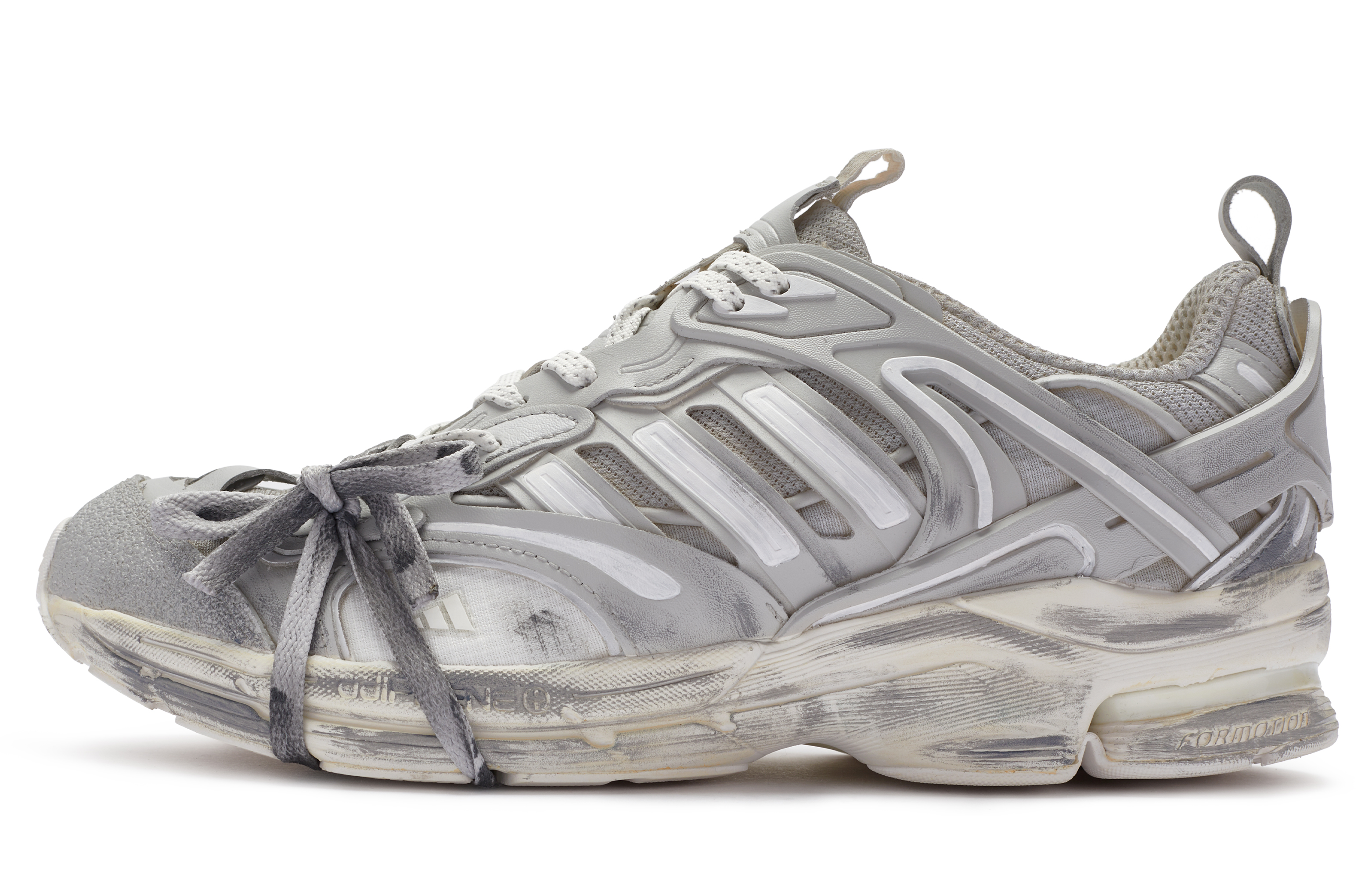 Adidas Spiritain 2000 Fabric Mid top Running Shoes Unisex White Gray