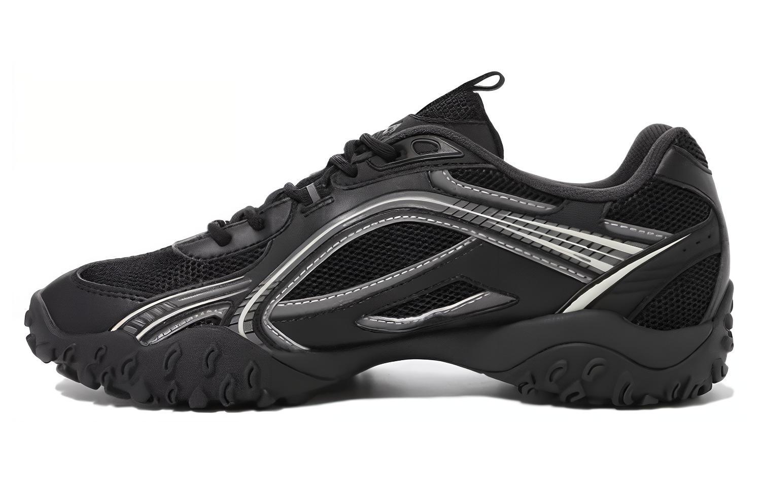FILA Eschape Cushioning, Wear Resistant Low top Running Shoes Unisex Black