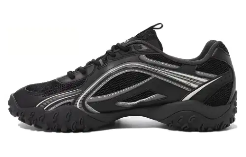 FILA Eschape Cushioning, Wear Resistant Low top Running Shoes Unisex Black