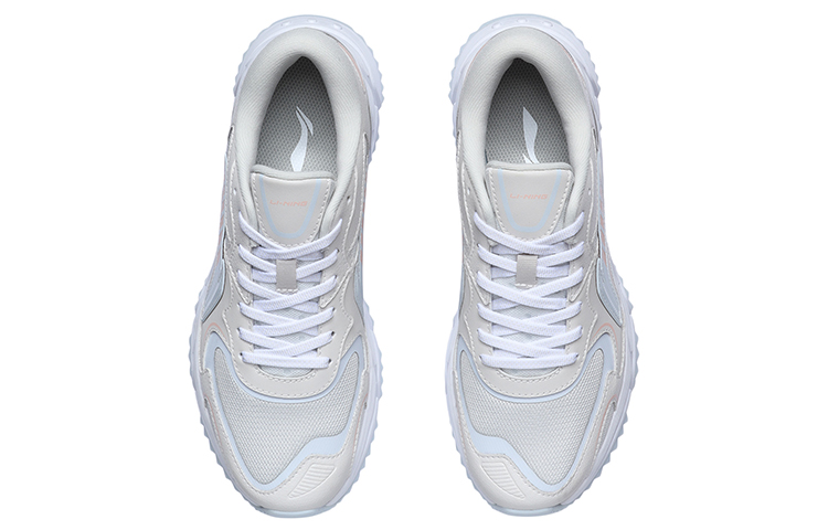 Li Ning YunQue Cushioning Slip Resistant Abrasion Resistant Low top Running Shoes Women’s White Blue