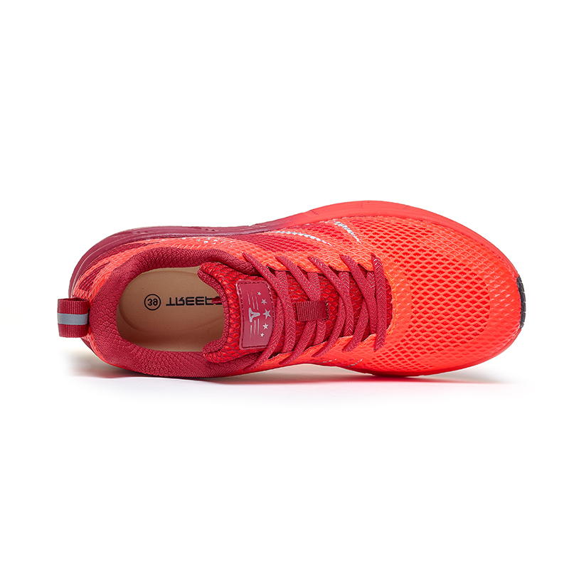 TREEPERI Running Shoes Unisex Low Top Dark Red