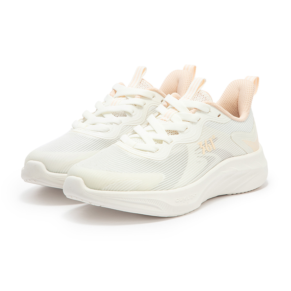 361° Cushioning Abrasion Resistant Breathable Lightweight Low top Casual Running Shoes Women’s White