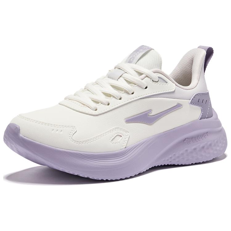 Erke Elegant Ride Cushioning Slip Resistant Waterproof Low top Running Shoes Women’s Microcrystal White Mineral Purple