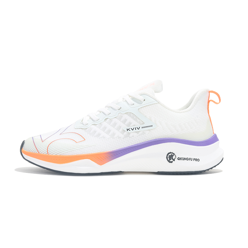KVIV Cushioning Slip Resistant Abrasion Resistant Breathable Coverage Low top Running Shoes Unisex White