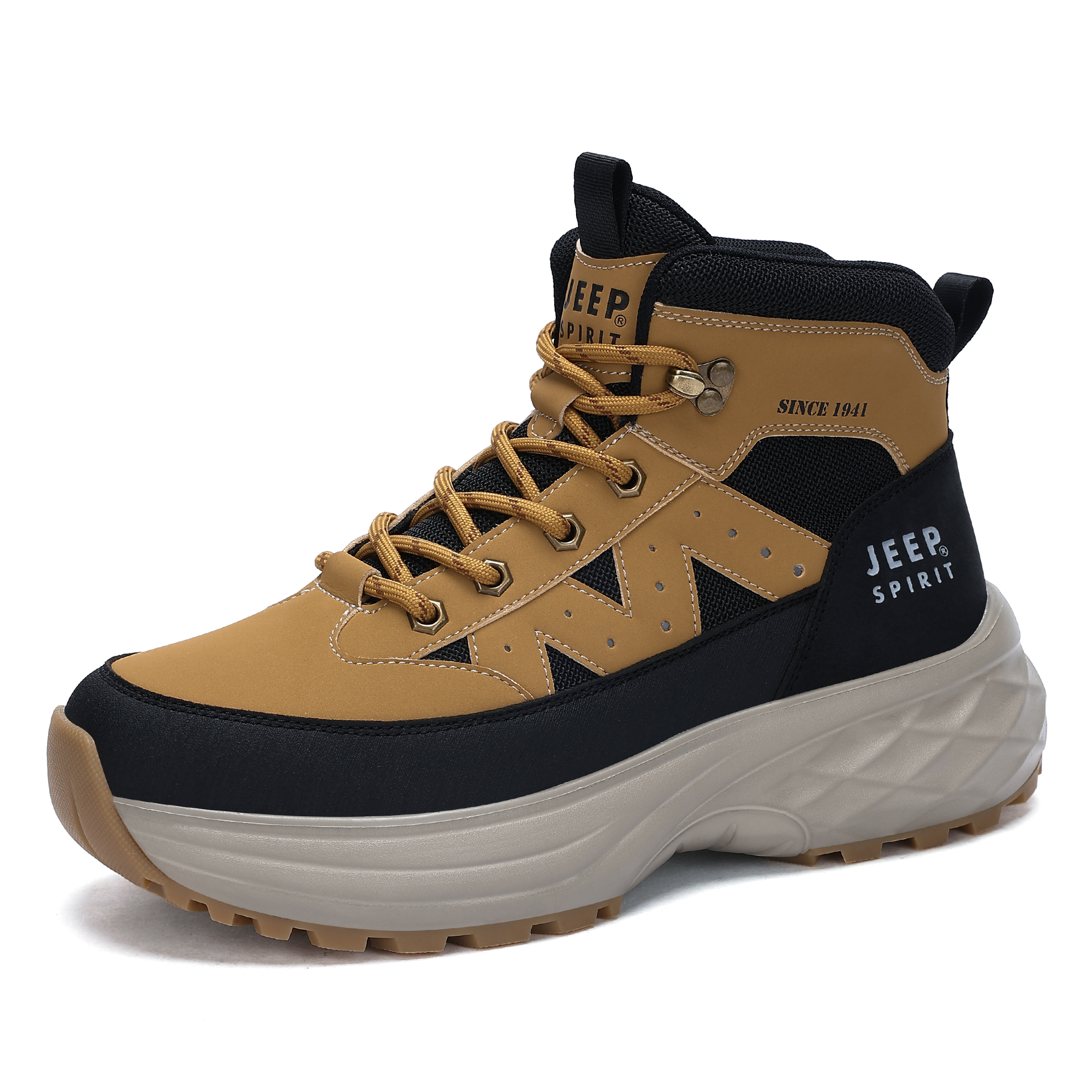 JEEP SPIRIT Mid top Outdoor Shoes Men’s Sunrise Yellow