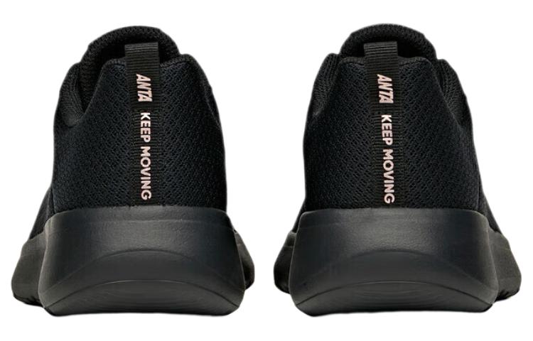 Anta Breathable Mesh Slip Resistant Abrasion Resistant Low top Running Shoes Women’s Black Gold