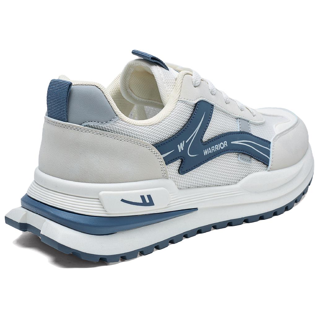 Warrior Breathable And Lightweight Low top Casual City Commuting Running Shoes Unisex Beige Dusty Blue