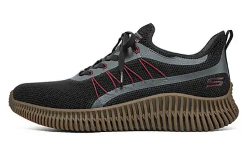 Skechers Cushioning, Wear Resistant Low top Running Shoes Unisex Black Gray