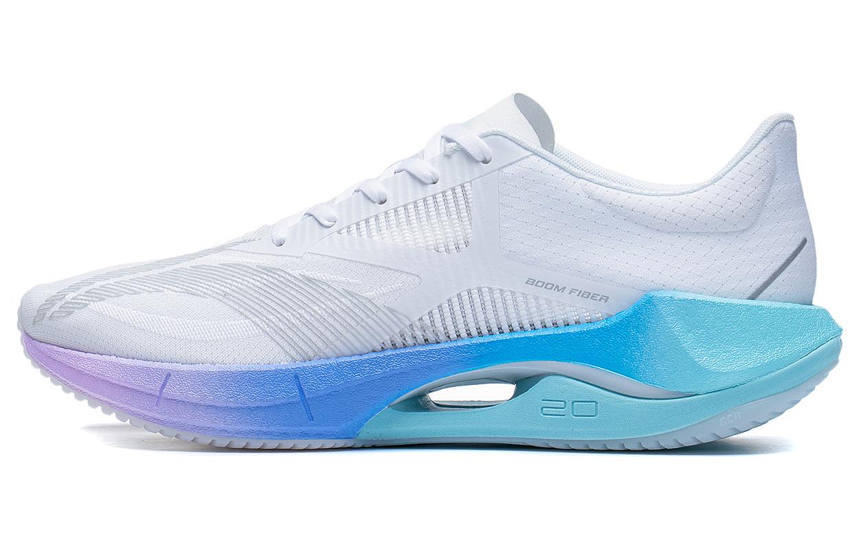 LiNing Li Ning Super Light 20 Technology Super Elastic Buffering Strong Grip Shock Absorption Breathable Lightweight Low-top Casual Running Shoes Men's Gray Blue Purple