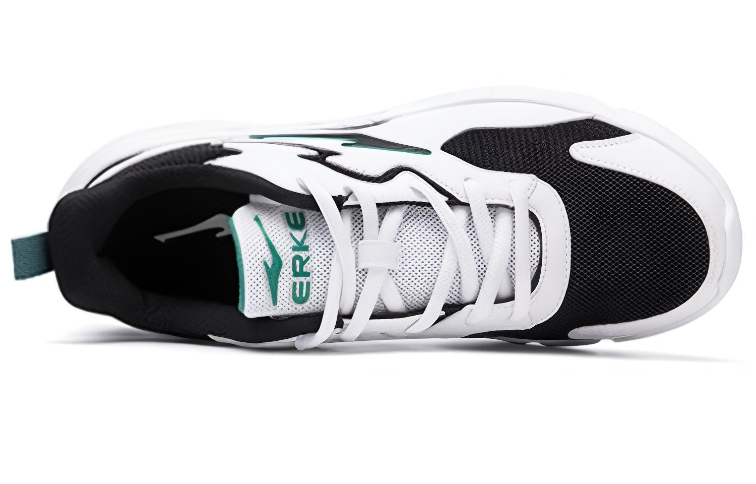 Erke Breathable Mesh Cushioning Slip Resistant Abrasion Resistant Low top Casual Running Shoes Men’s True White