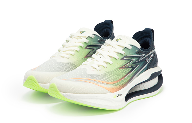 361° Cushioned Slip-Resistant Abrasion-Resistant Breathable Low-Top Training Running Shoes Men’s White Blue