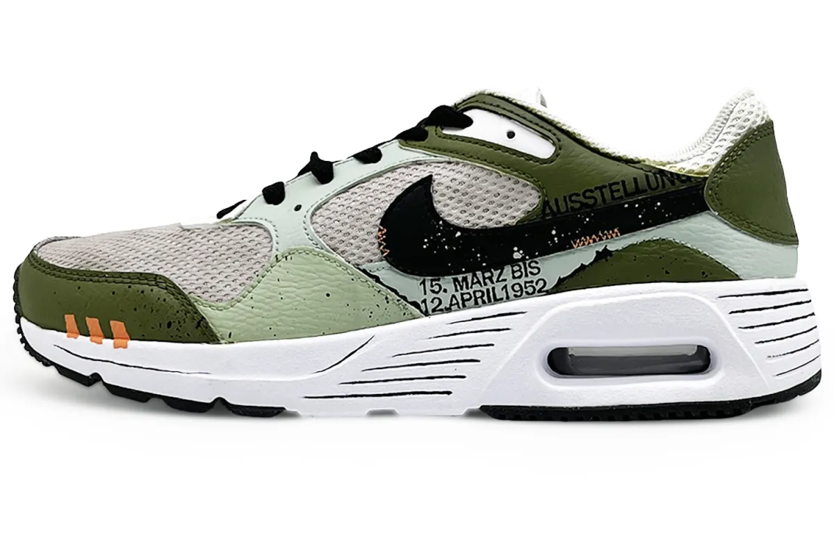 Nike Slip Resistant, Abrasion Resistant, Breathable Low top Casual Running Shoes Men's Black Green