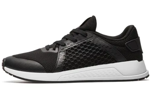 Anta Mesh Cushioning Slip Resistant Abrasion Resistant Breathable Low top Running Shoes Unisex Anta Black