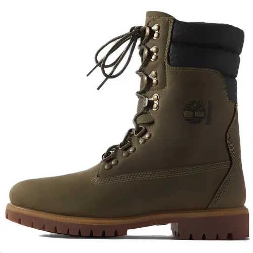 Timberland Leather Knee high Boots Women's Light Green