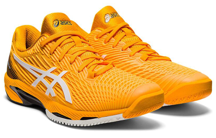 Мужские кроссовки ASICS Solution Speed FF 2 (желто-белые) — фото 3