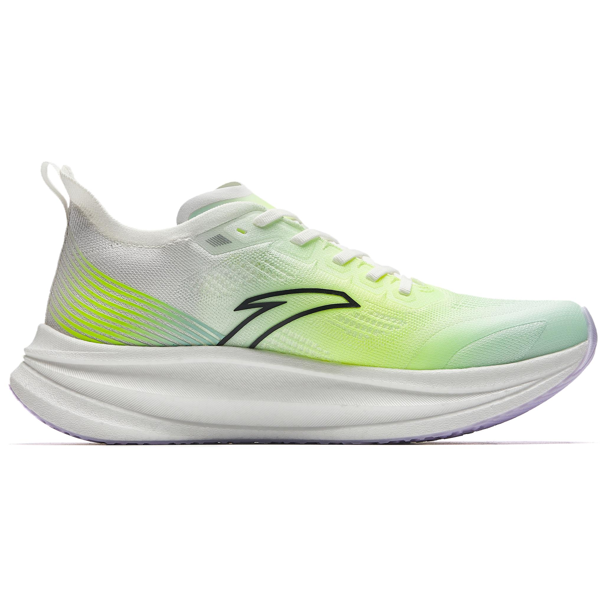 Anta Cushioning Abrasion Resistant Breathable Low top Full Length Carbon Plate Running Shoes Men’s White Green