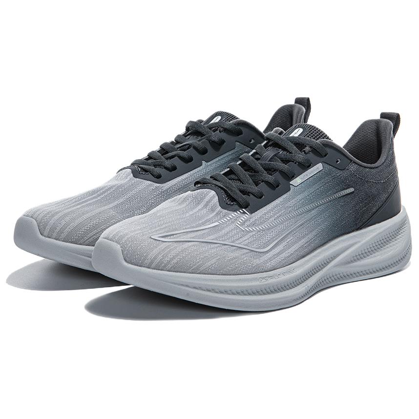 Erke Fabric Cushioning Slip Resistant Abrasion Resistant Low top Casual Running Shoes Men’s Gray