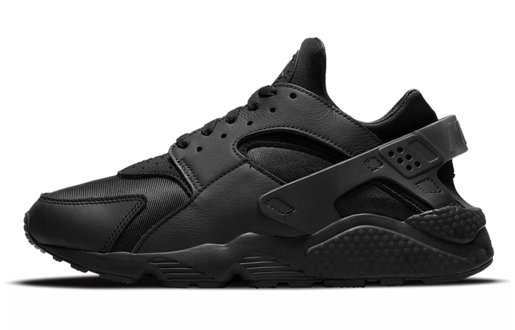 Nike Air Huarache \"Triple Black\" Retro Black Warrior fabric wear-resistant and lightweight low-top casual urban commuting running shoes for men and women, black
