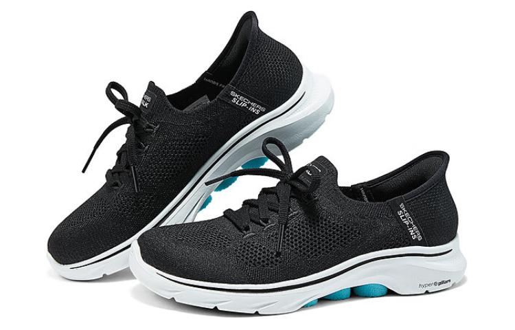 Skechers Fabric Breathable Cushioning Rebound Support Low top Casual Running Shoes Women’s Black