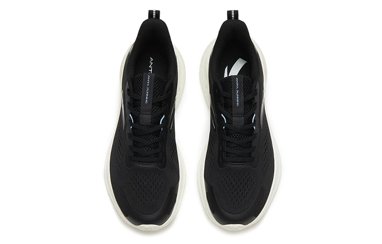 Anta Elastic Gum Comfortable Slip Resistant Abrasion Resistant Low top Running Shoes Men’s Black White