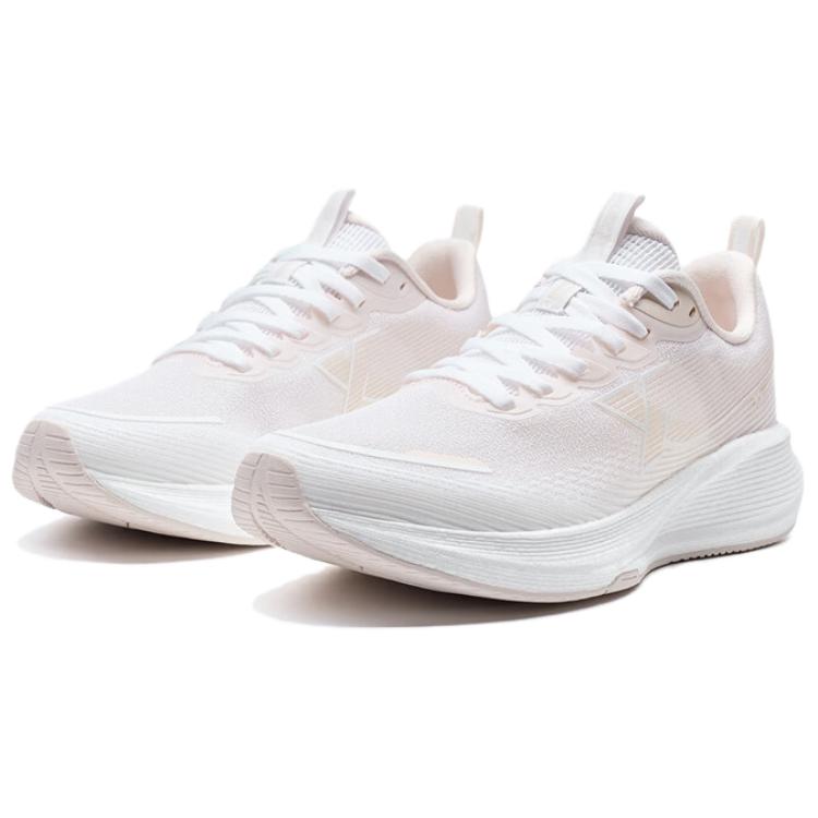 XTEP Kompanio Slip Resistant, Abrasion Resistant, Rebound Low top Casual Running Shoes Women’s White Pink
