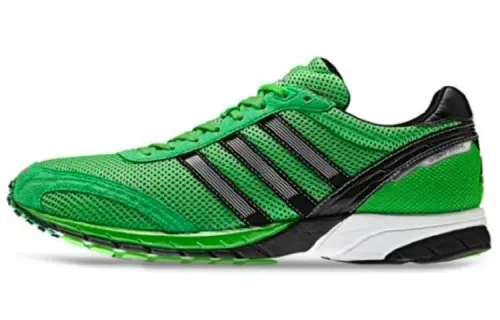 Adidas Adizero Adios Pro 3 Lace Up Abrasion Resistant Breathable Low top Running Shoes Men's Green Black