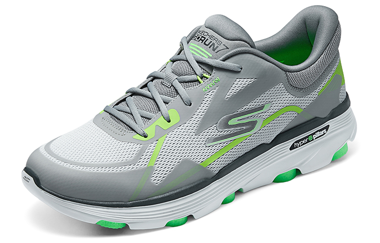 Skechers GO RUN 7.0 Cushioning, Wear Resistant Low top Running Shoes Men’s Gray Green