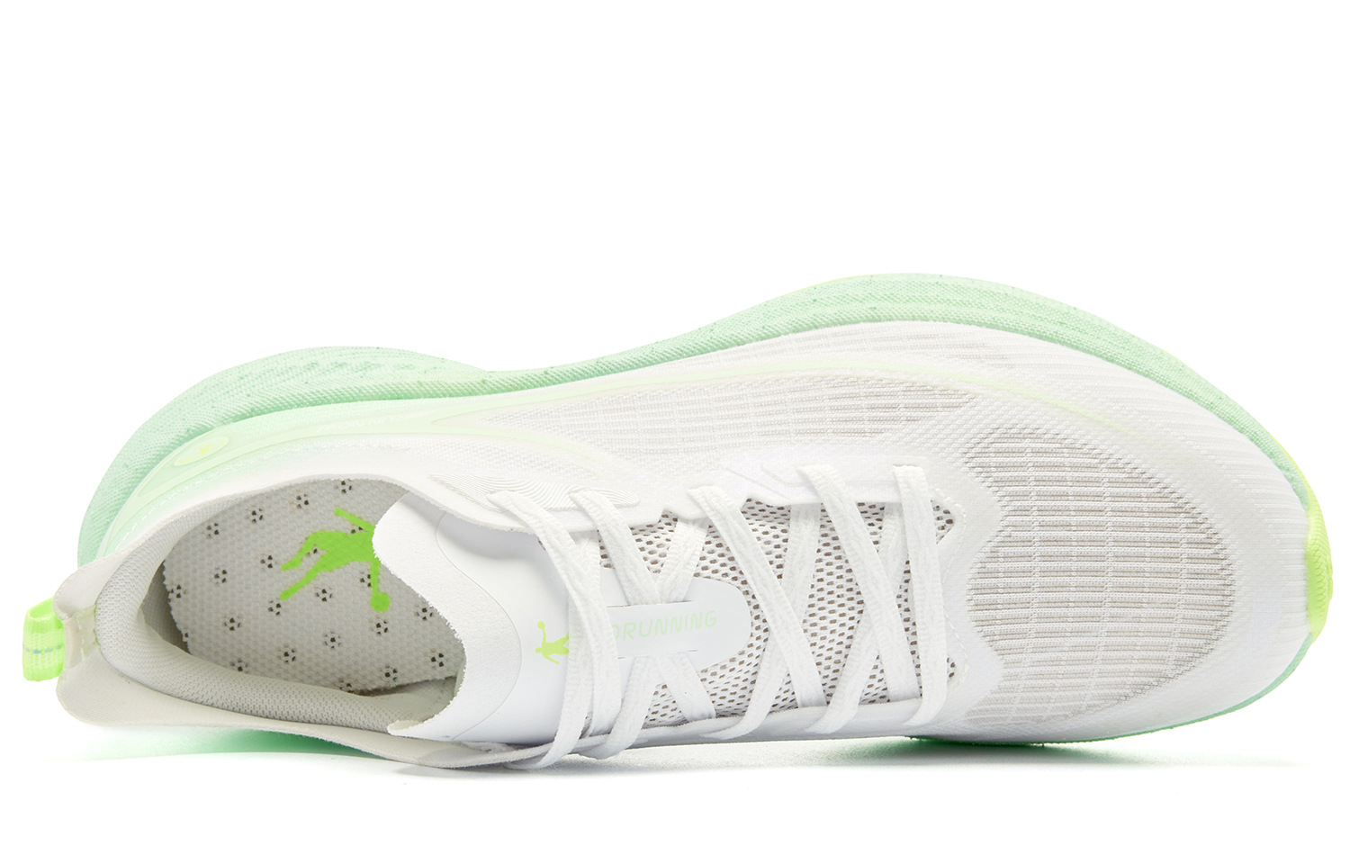 QIAODAN Light Speed 5.0 PLUS Running Shoes Women’s Low Top Jordan White/Ice Porcelain Green