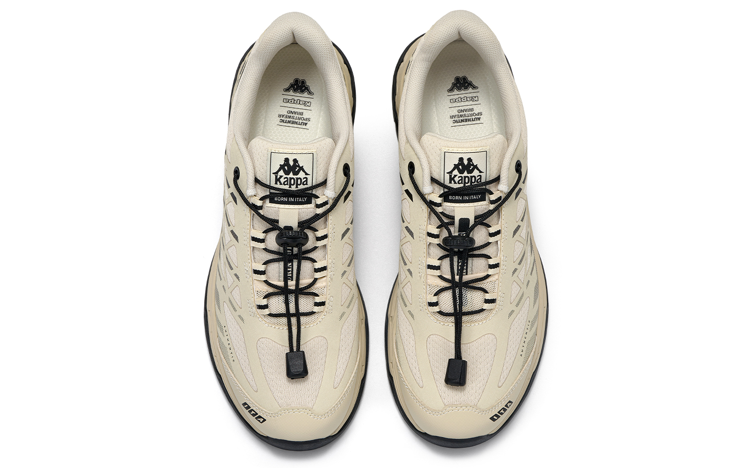 Kappa Fishbone Low top Running Shoes Men’s Cheese White Black