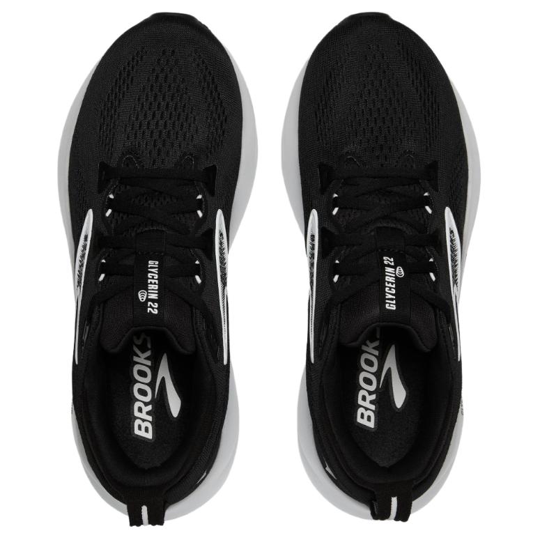 Brooks Slip Resistant Abrasion Resistant Low top Running Shoes Unisex Black White