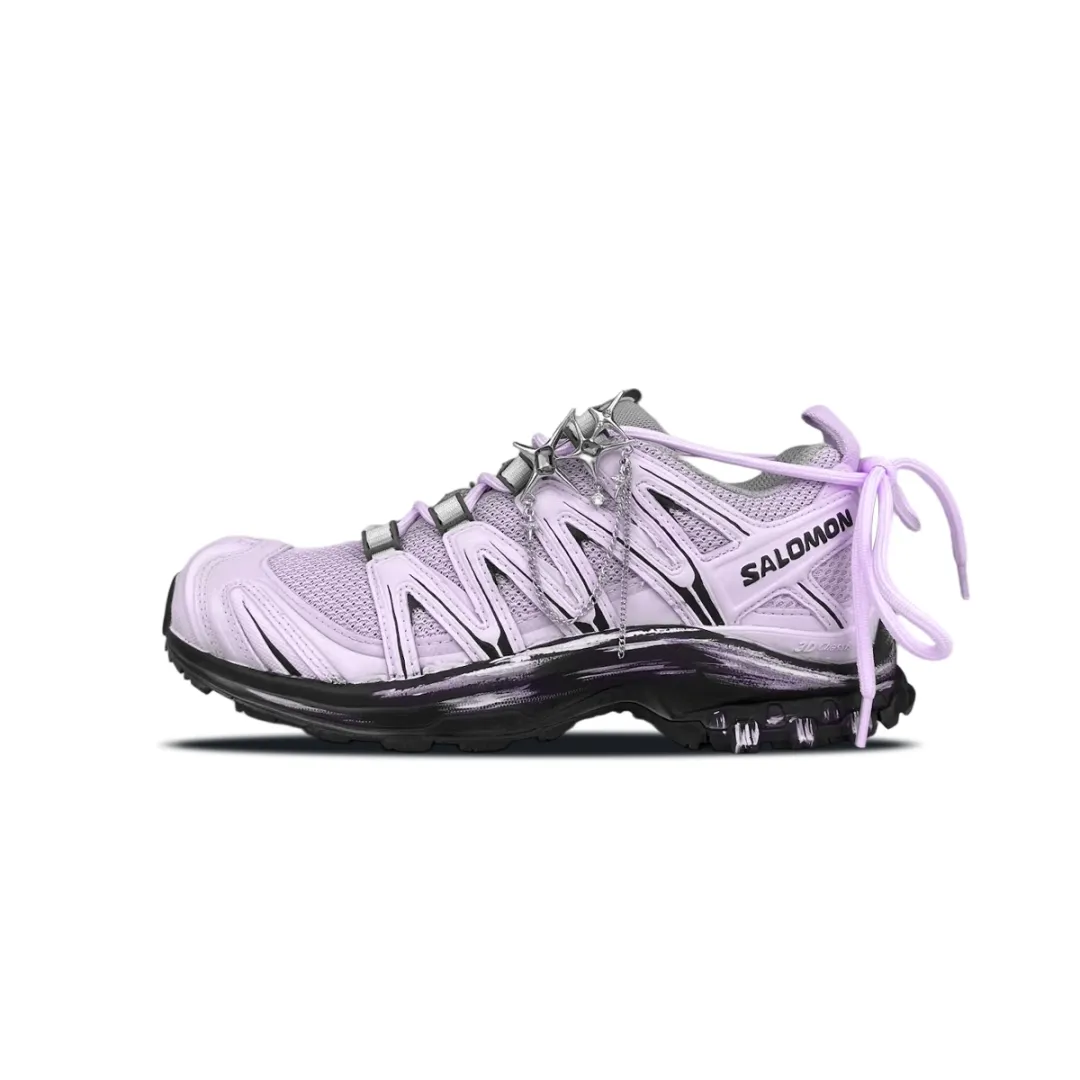 SALOMON XA PRO 3D Cushioning Support Low top Trail Running Training Running Shoes Unisex Black Purple